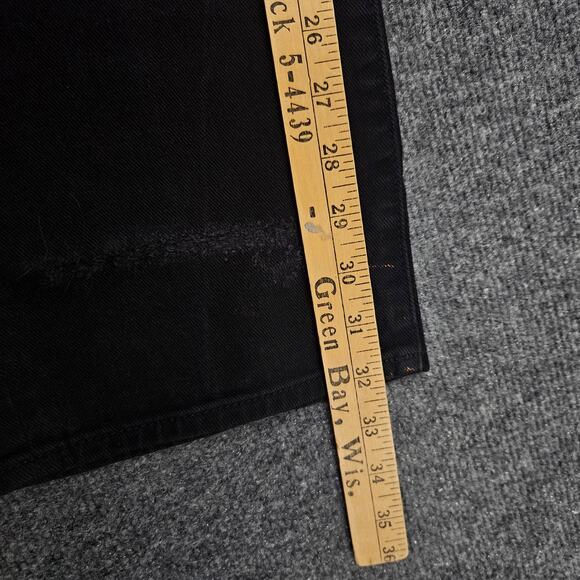 7 For All Mankind Jeans Black Distressed Bootcut Stretch Denim Grunge Style - Picture 15 of 15